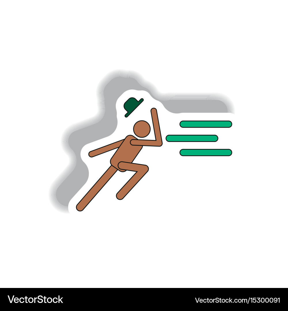 Man running in storm Vector Image