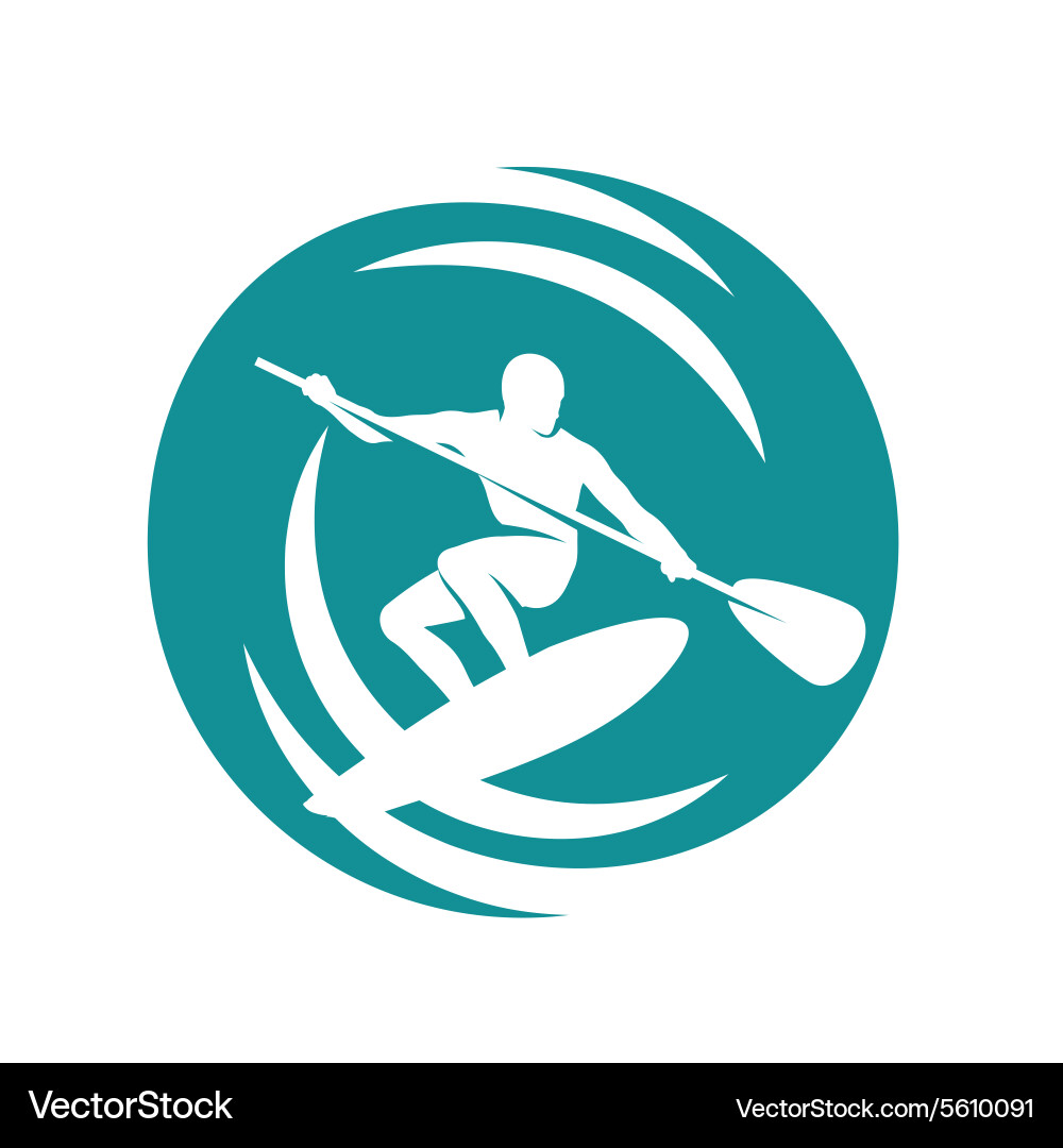 Paddling vector image