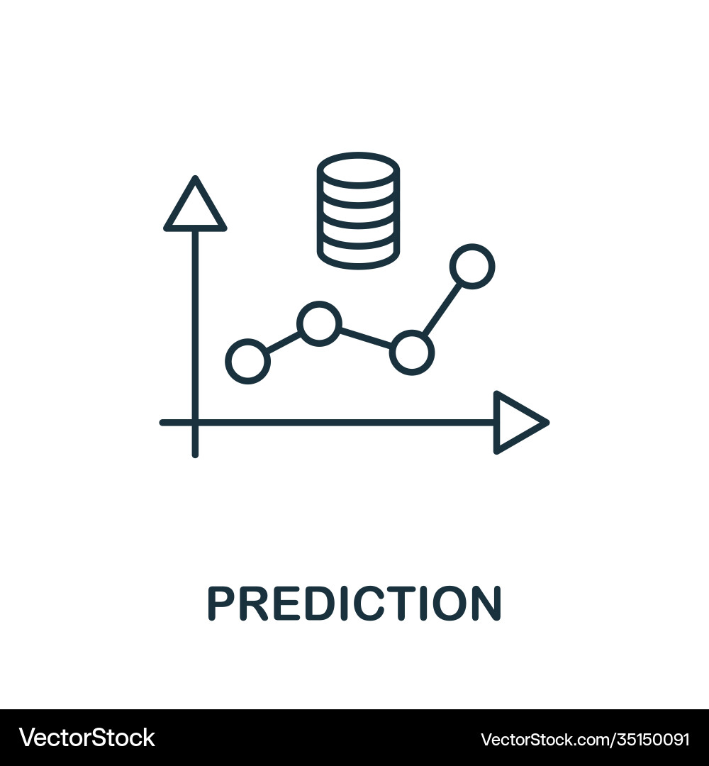 Prediction icon line style element from data vector image