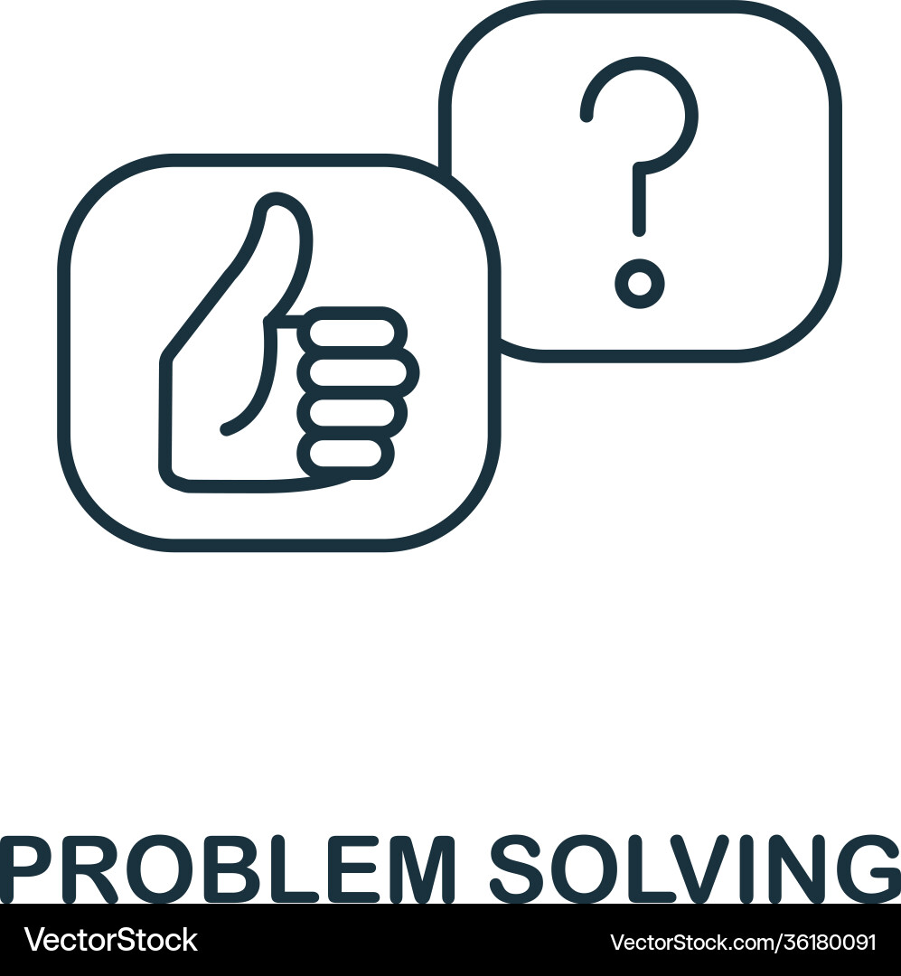Problem solving icon from machine learning vector image