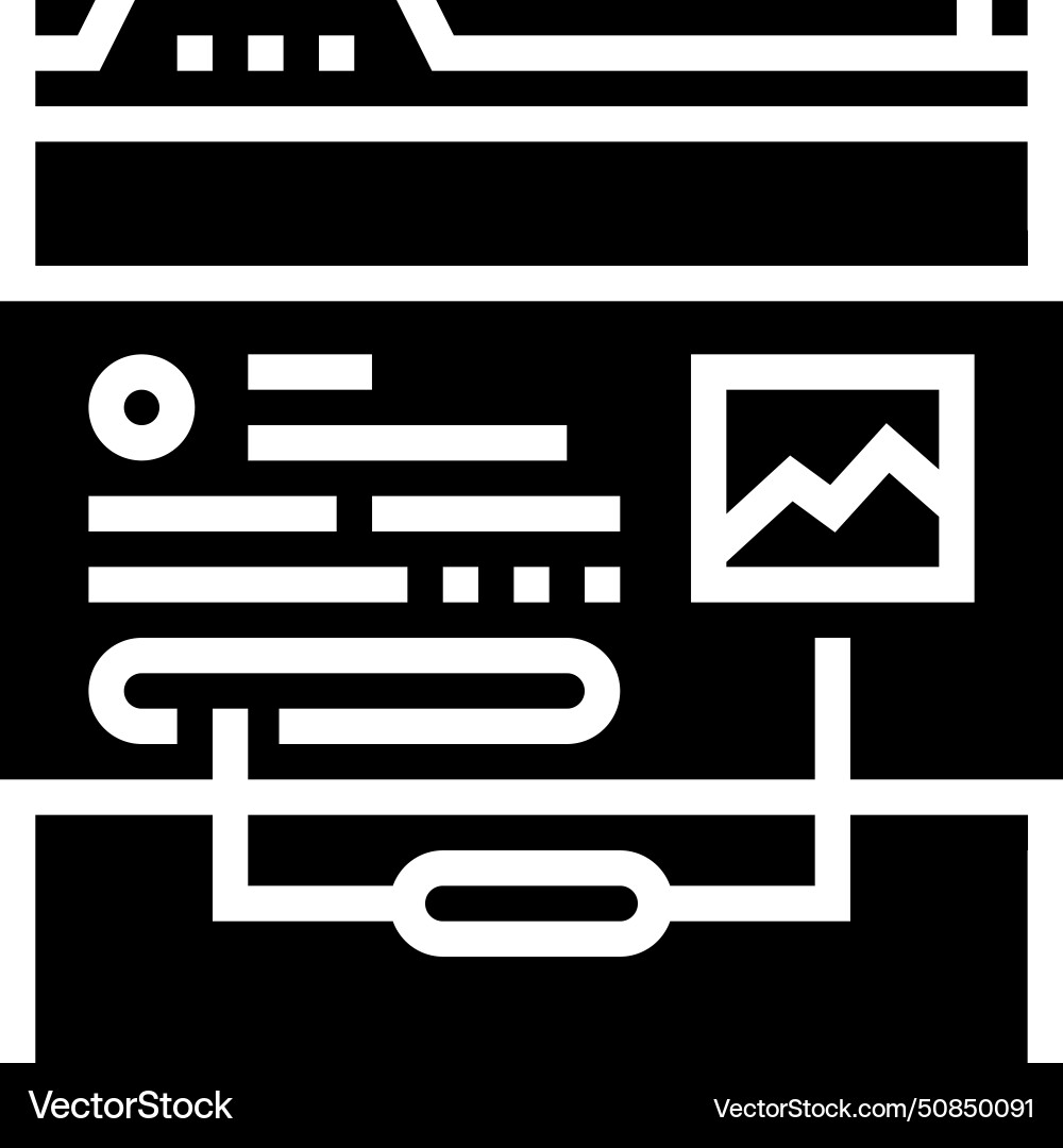 Rich snippets seo glyph icon Rich snippets seo glyph icon vector image