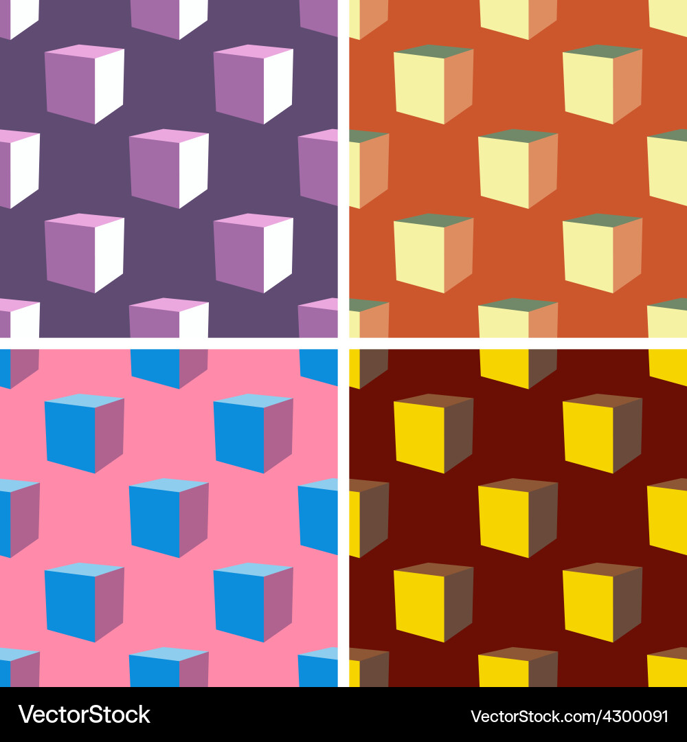 Seamless abstract art pattern set vector image