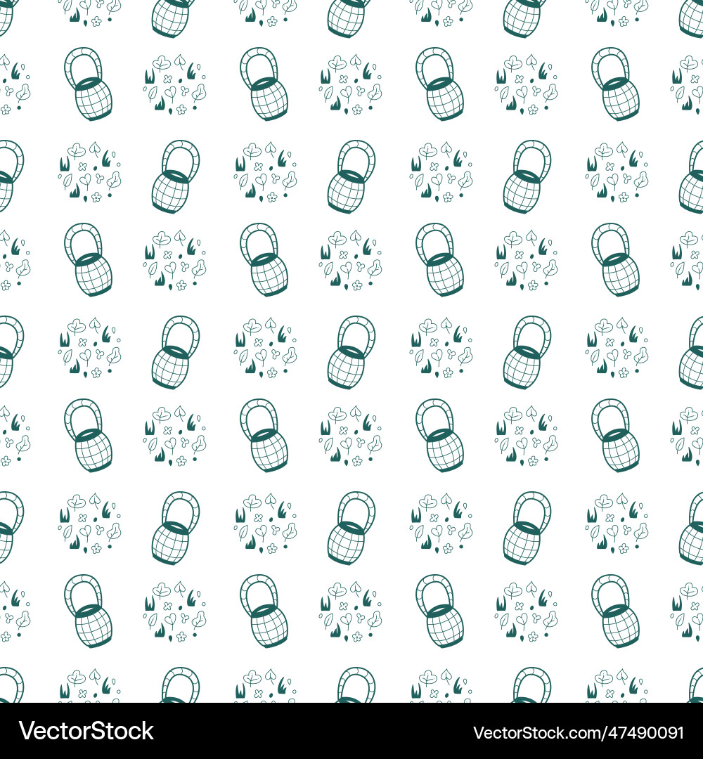 Seamless pattern with one abstract baskets Seamless pattern with one abstract baskets vector image