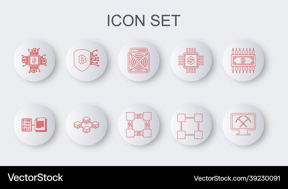 Set line mining with monitor and pickaxe smart Set line mining with monitor and pickaxe smart vector image