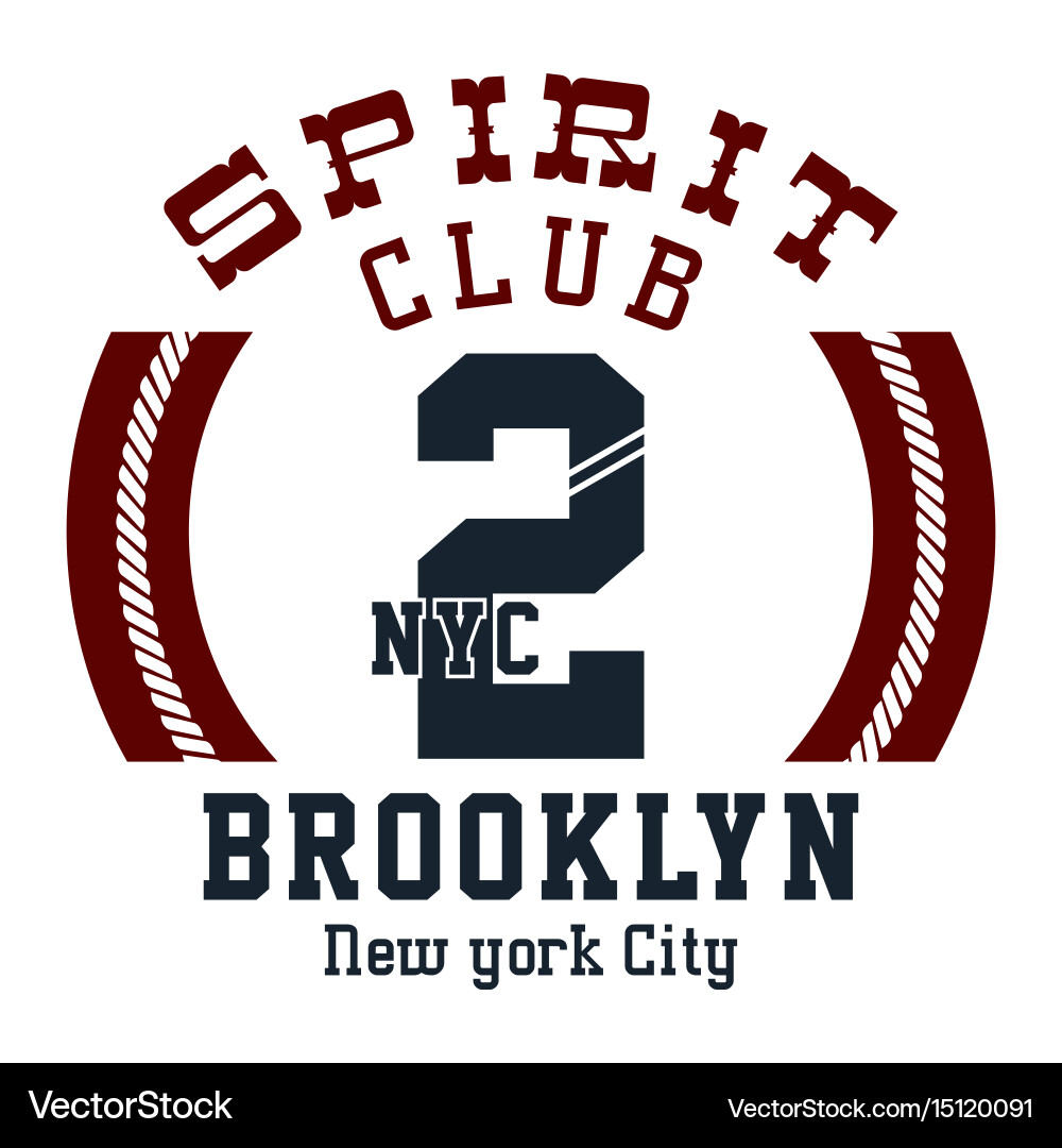 Spirit Club NYC Apparel Vector Image