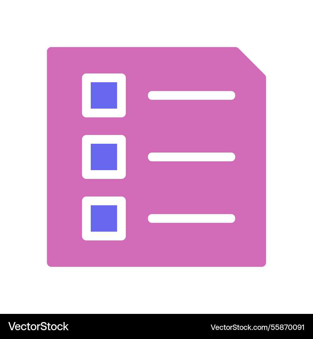 Stylish task list icon for modern applications vector image