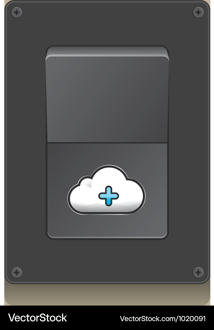 Switch open cloud icon concept vector image