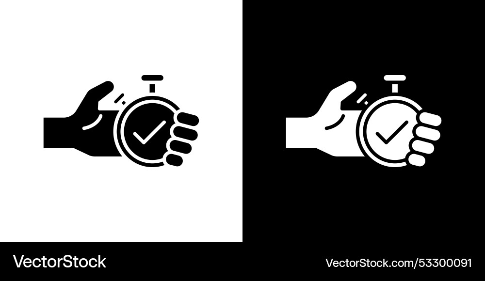 Testing time icon outline sign symbol set Vector Image