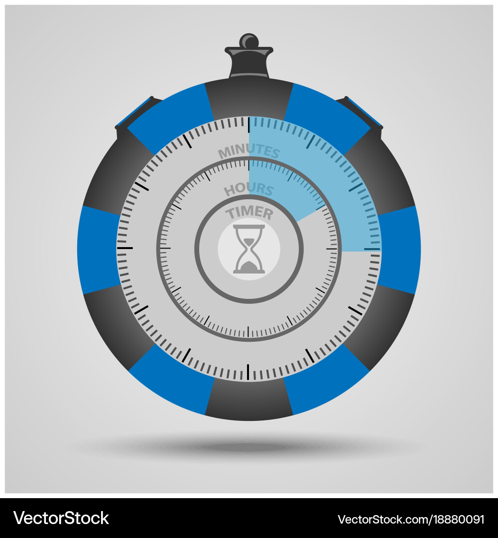 Timer with two circles Vector Image
