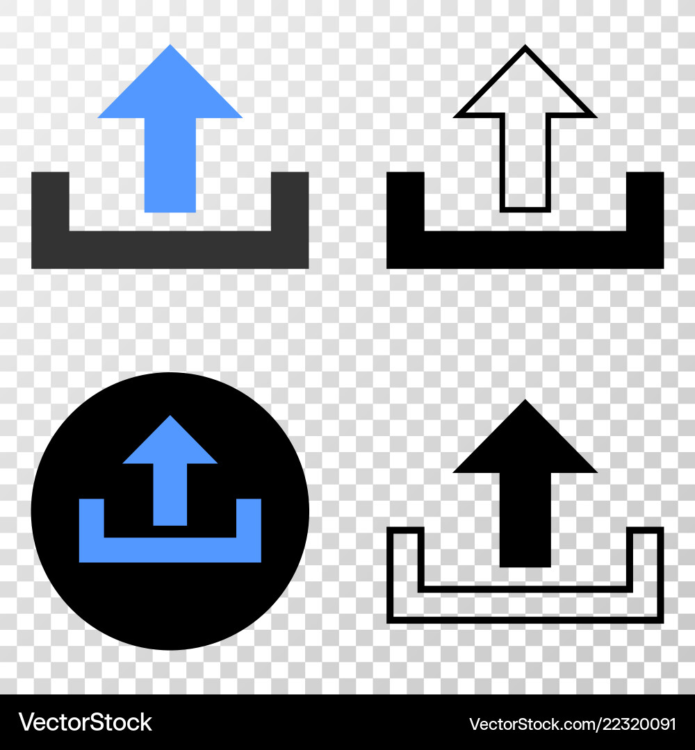 Upload eps icon with contour version Vector Image