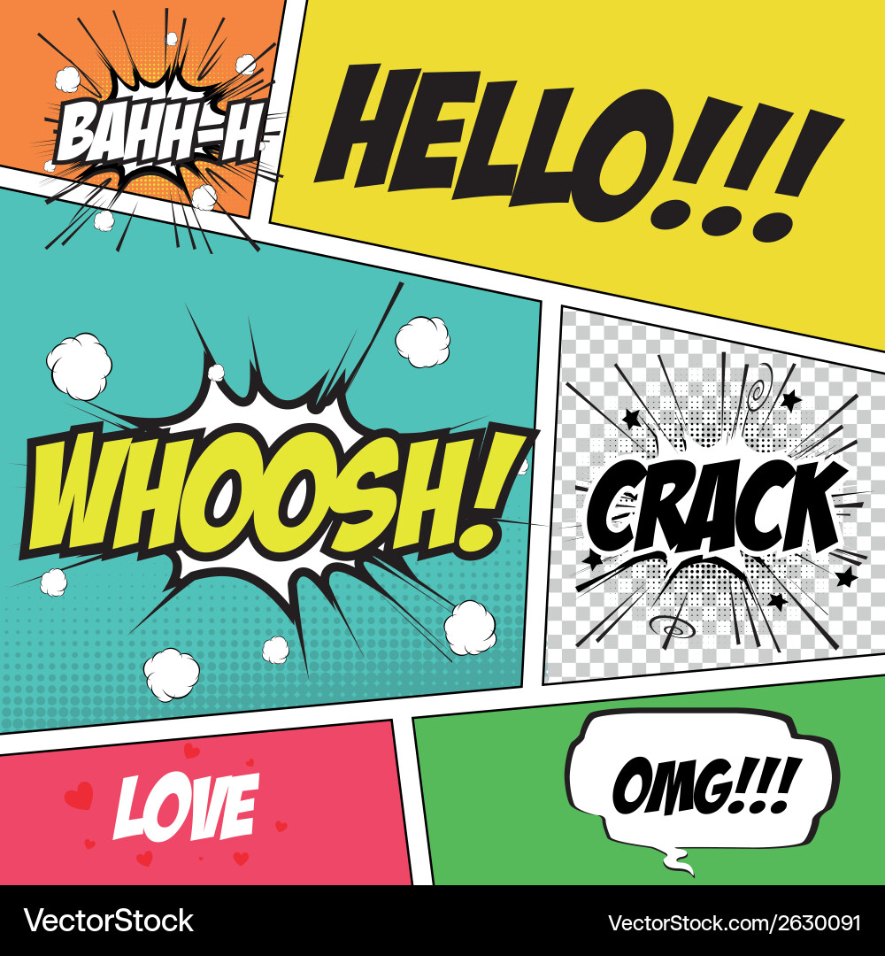 Vibrant Pop Art Collage vector image