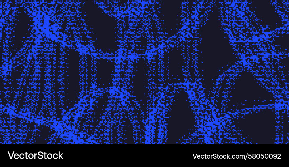 Blue Abstract Background with Lines and Dots Vector Image