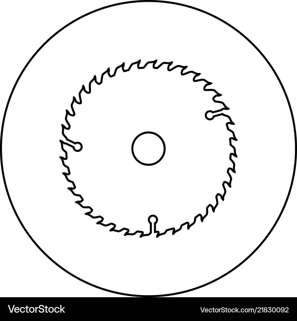Circular disk icon black color in round circle Circular disk icon black color in round circle vector image
