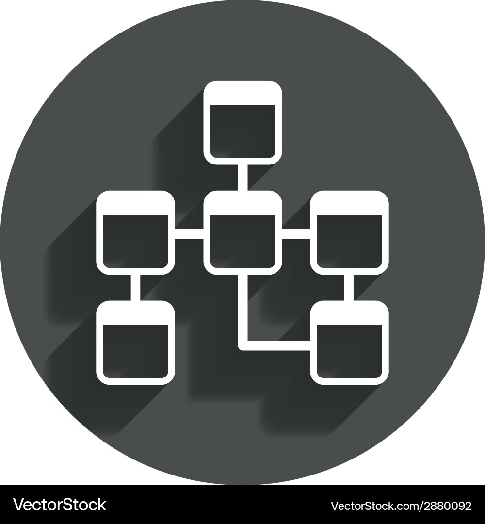 Database sign icon relational schema Vector Image