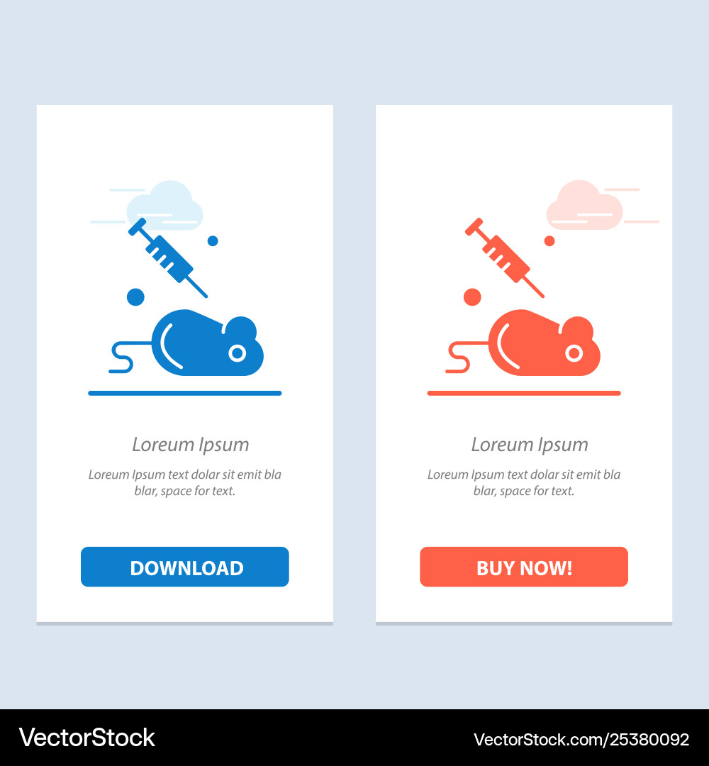 Experiment laboratory mouse science blue and red Experiment laboratory mouse science blue and red Vector Image