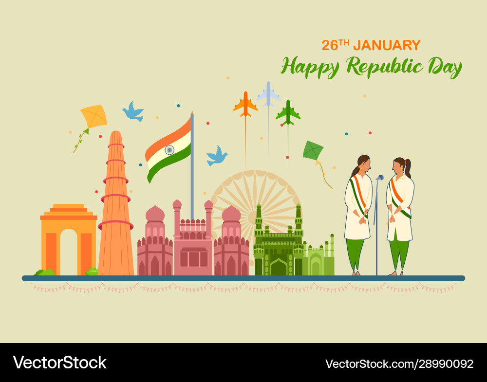 Flat minimal simplistic background for 26 january Flat minimal simplistic background for 26 january Vector Image