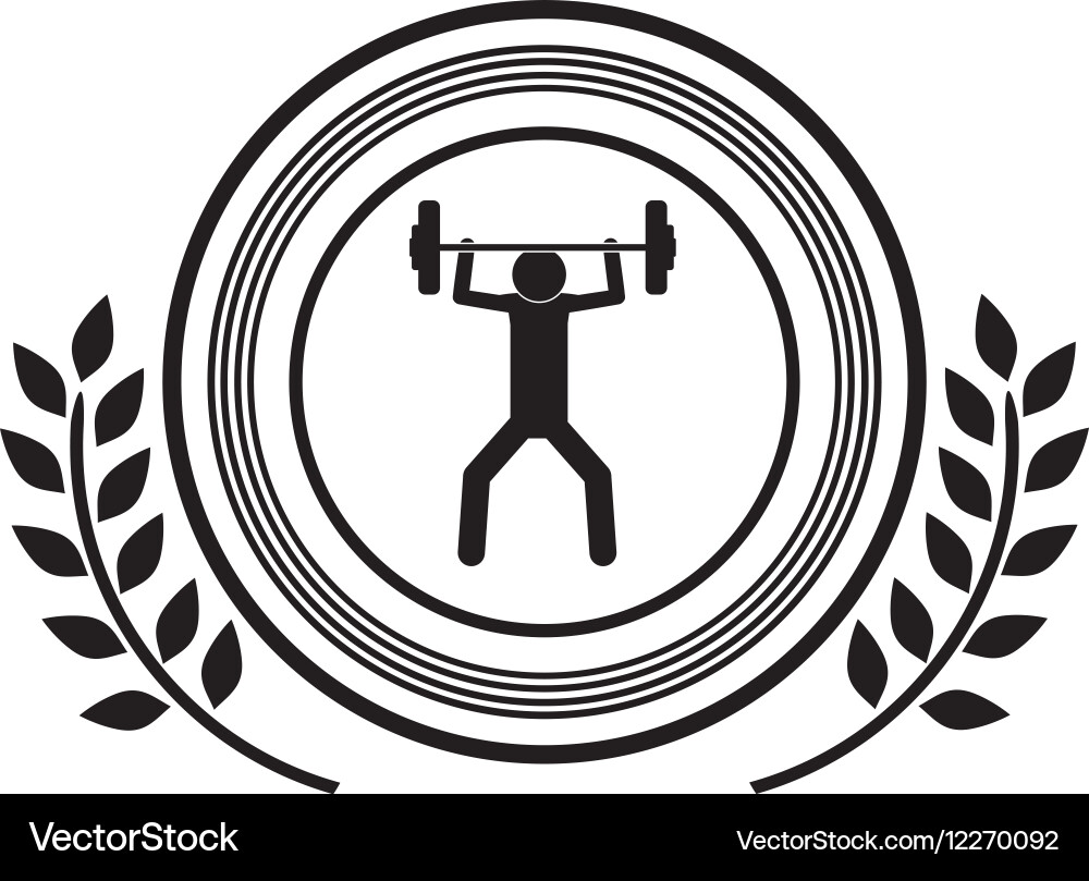 Isolated man doing exercise design Royalty Free Vector Image