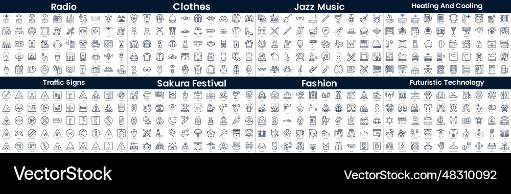 Linear style icons pack in this bundle include Linear style icons pack in this bundle include vector image