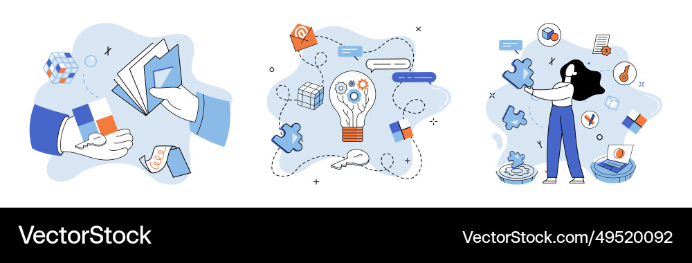 Logical thinking it is act challenging Logical thinking it is act challenging vector image