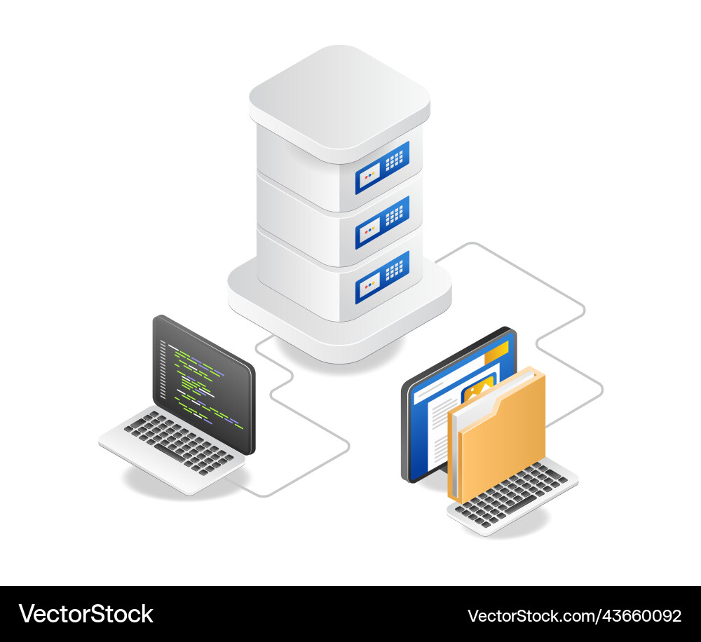 Server program language data network Server program language data network vector image