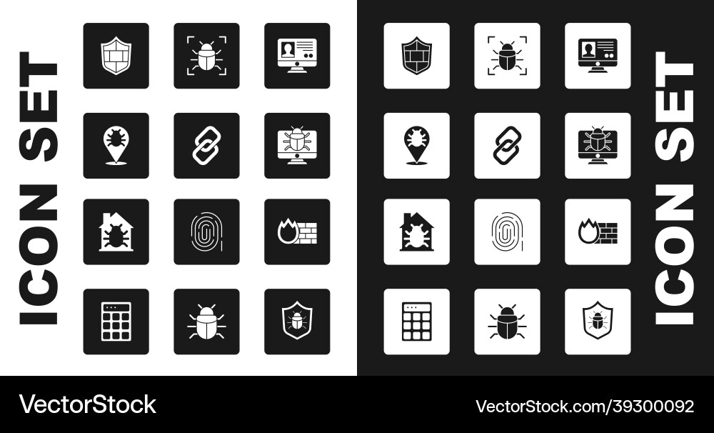 Set create account screen chain link system bug Set create account screen chain link system bug vector image