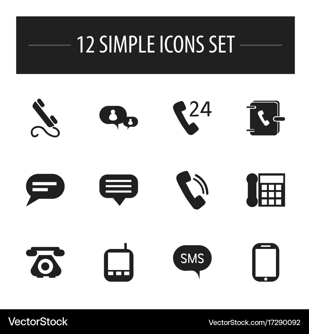 Set of 12 editable device icons includes symbols vector image