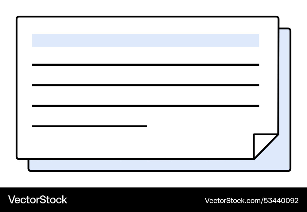 Stack of two overlapping minimalist papers Stack of two overlapping minimalist papers vector image