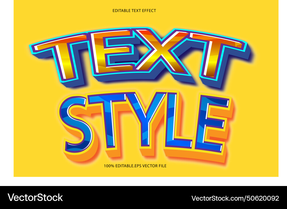 Text style editable effect 3d emboss Text style editable effect 3d emboss vector image
