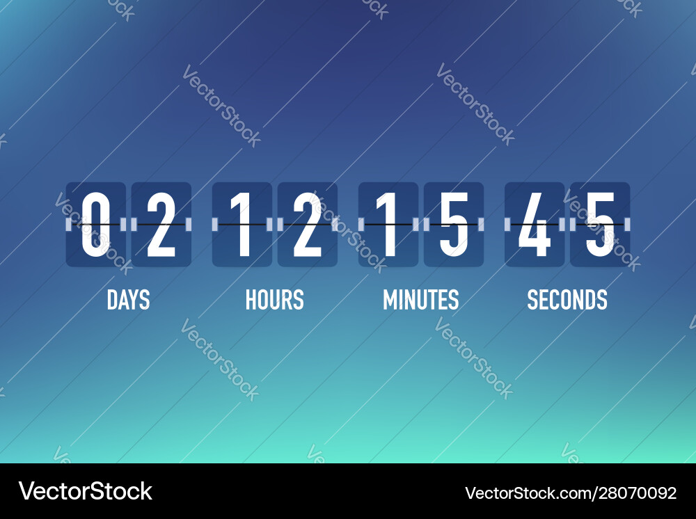 Ui app digital count down circle board meter Ui app digital count down circle board meter vector image