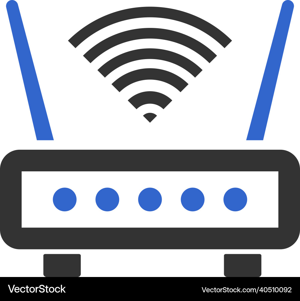 Wireless router icon design Wireless router icon design vector image