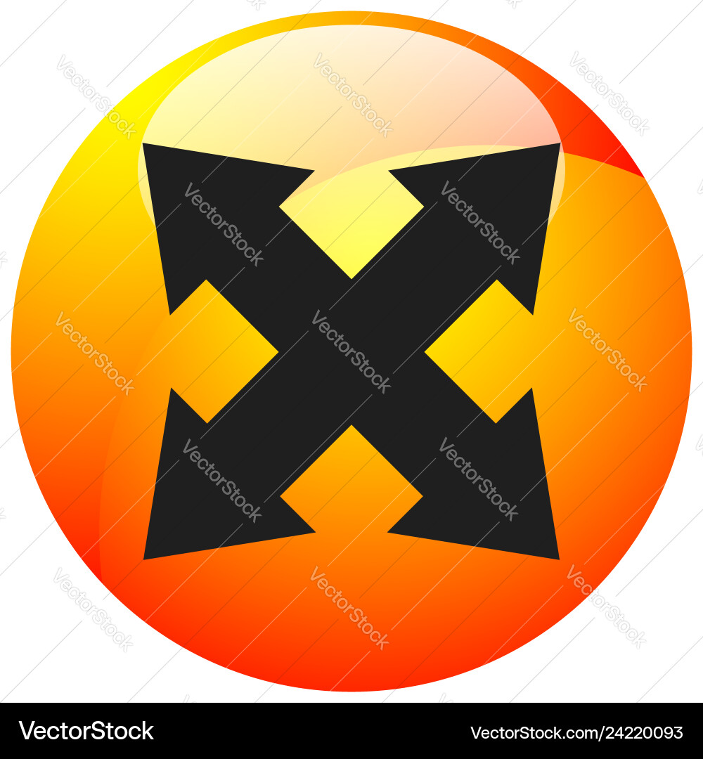 4-way arrow as expand resize adjustment alignment 4-way arrow as expand resize adjustment alignment vector image