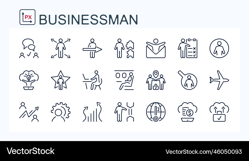 A set of web icons from fine line A set of web icons from fine line vector image