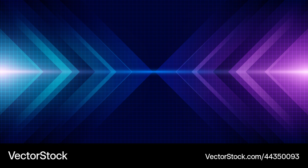 Abstract Glowing Arrows - Tech Background vector image