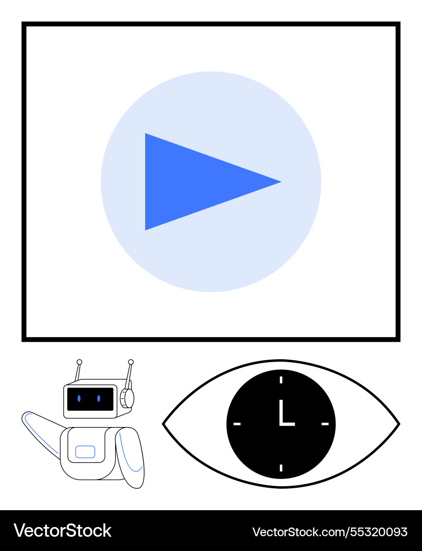 Artificial intelligence monitoring and automation Artificial intelligence monitoring and automation vector image