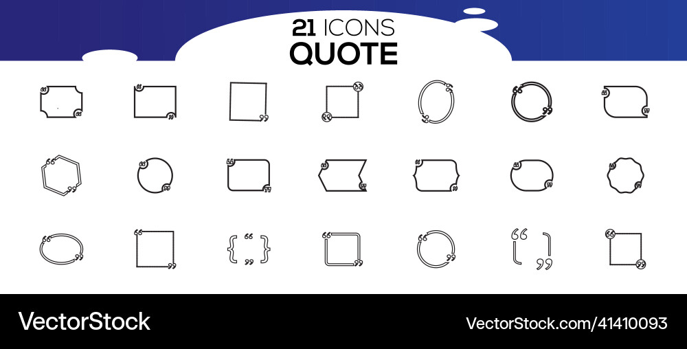 Bubble quotation comment message borders quote vector image