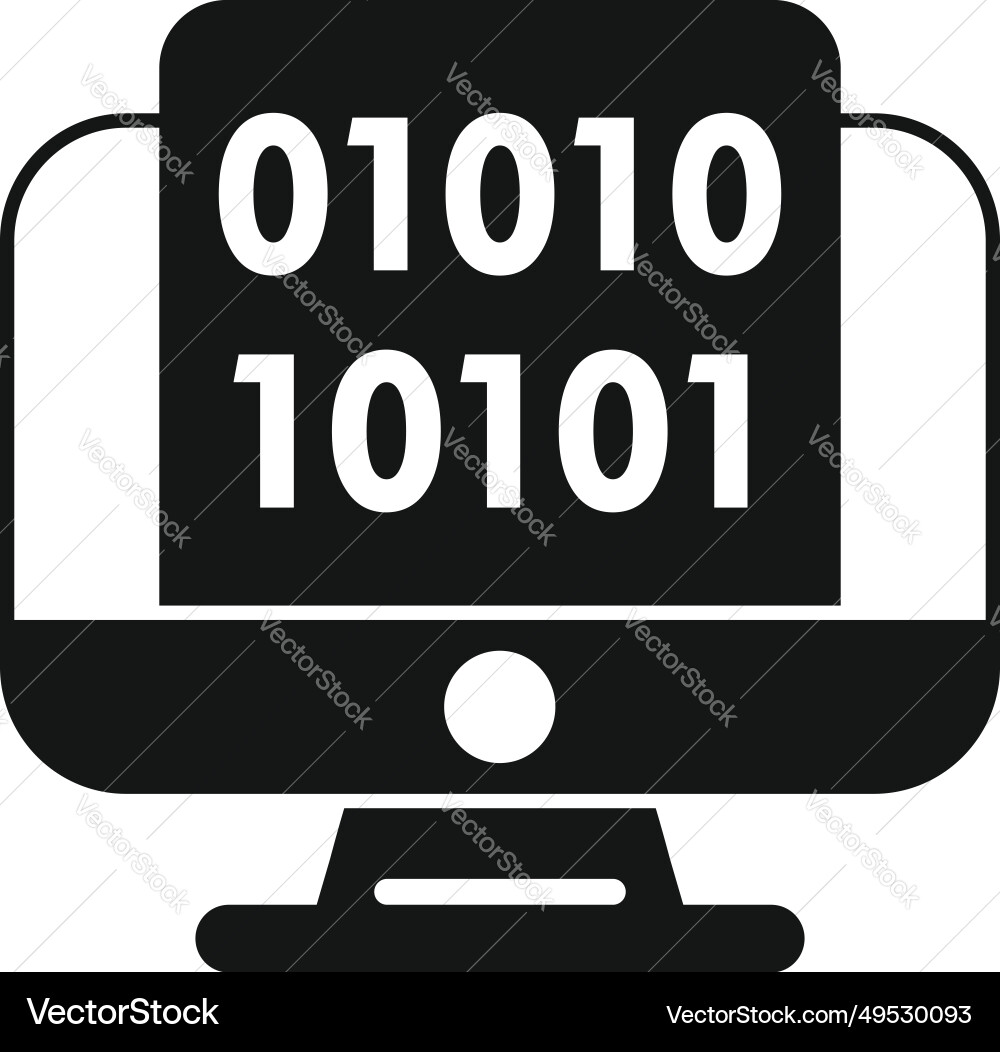 Code zero develop icon simple gear hosting Code zero develop icon simple gear hosting vector image