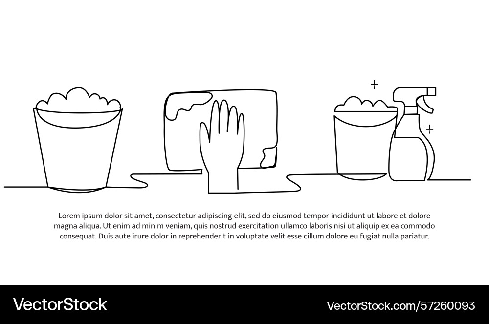 Continuous line design of a bucket filled Continuous line design of a bucket filled vector image