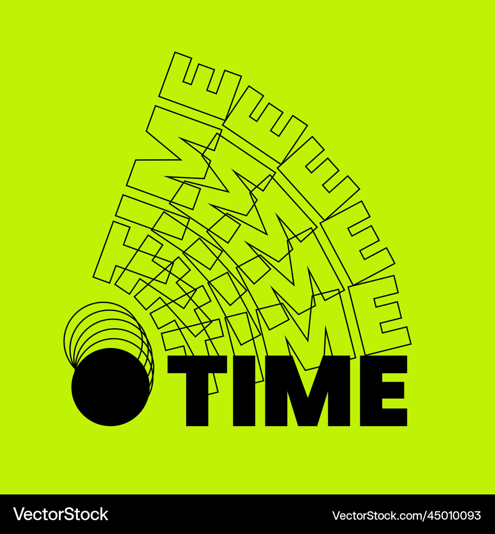 Font design with word time and analogue clock head Font design with word time and analogue clock head vector image
