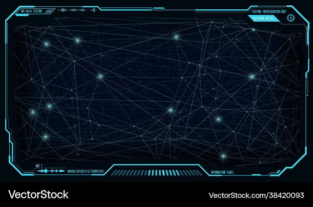 Futuristic Data Network Interface vector image