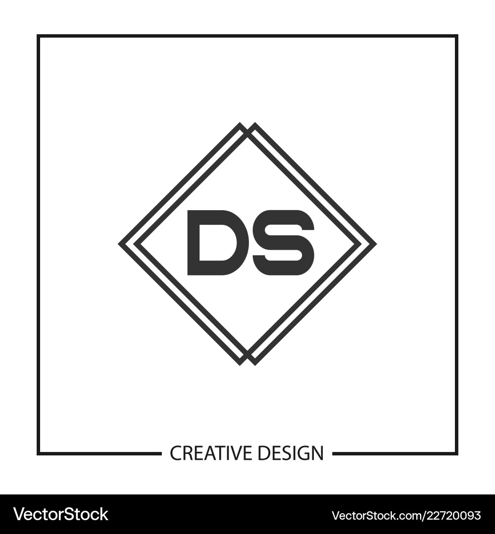Initial letter ds logo template design Initial letter ds logo template design vector image