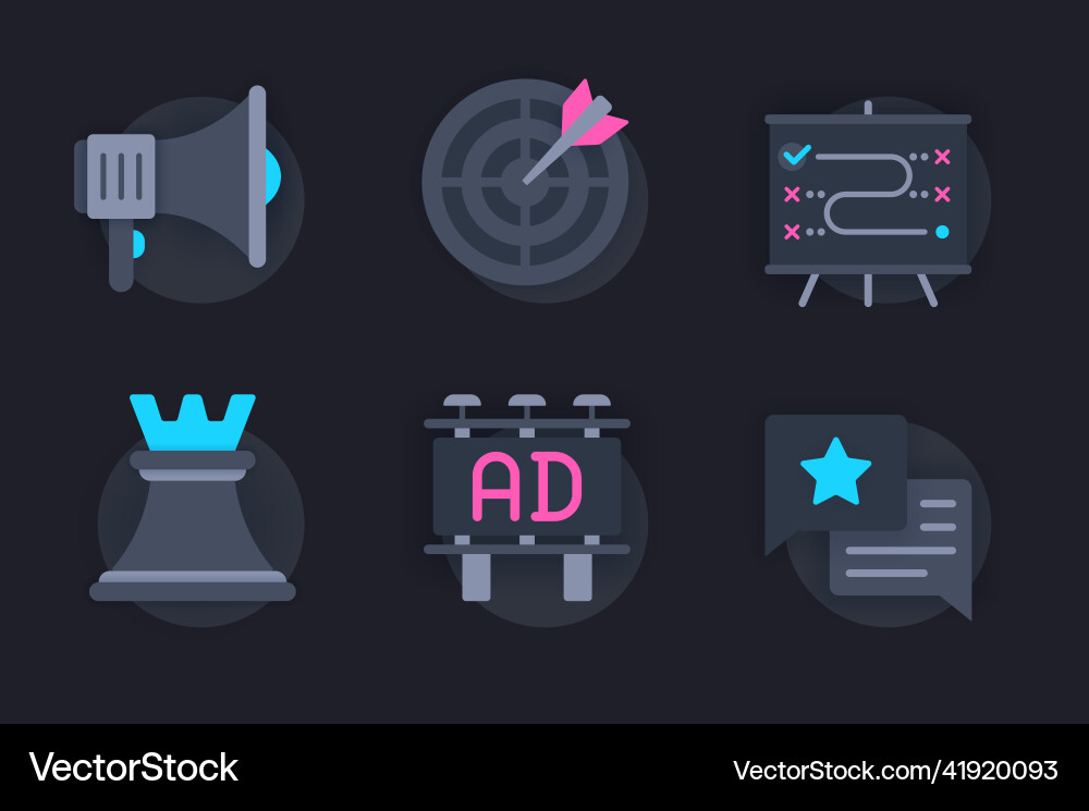Marketing web concept of 3d paper icons set Vector Image