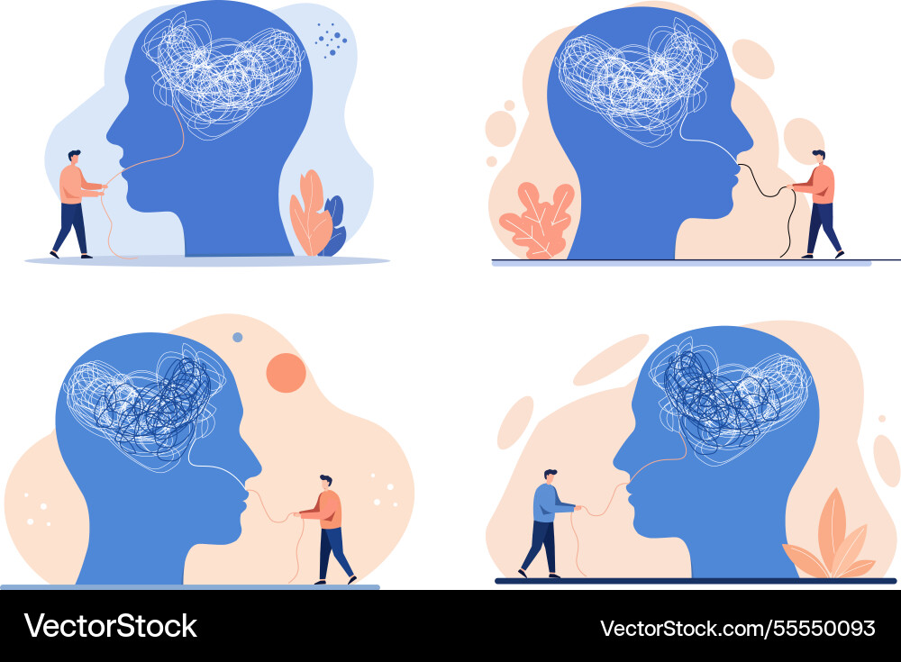 Mental health therapy and emotional support Vector Image