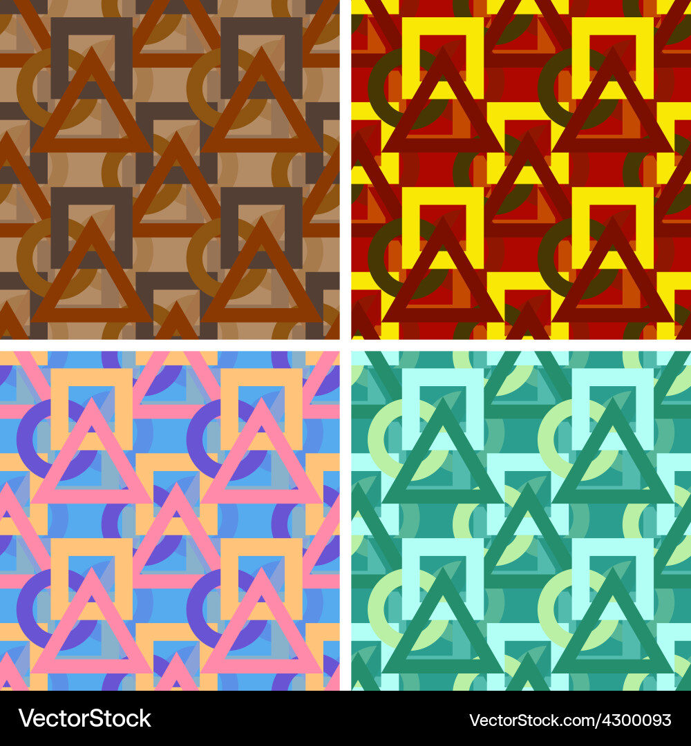 Seamless abstract art pattern set vector image