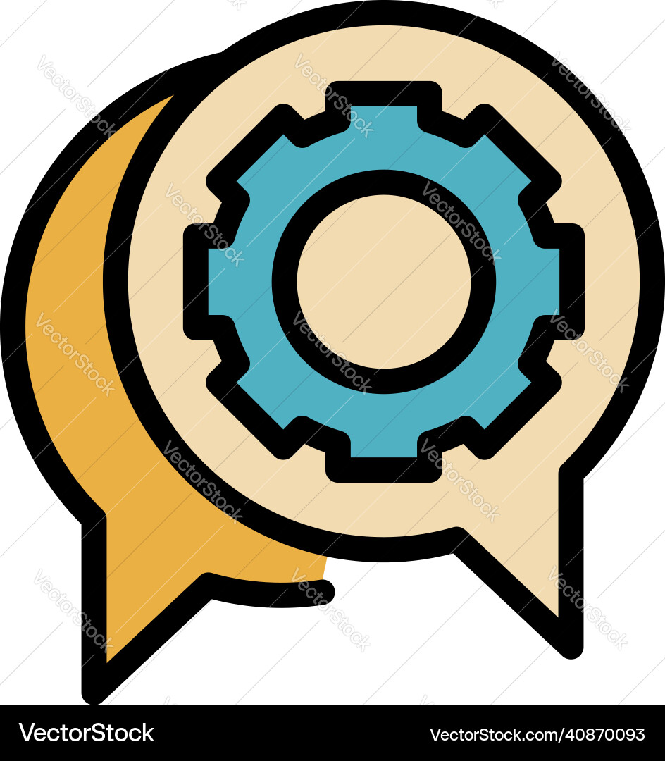 Technical support icon color outline Technical support icon color outline vector image
