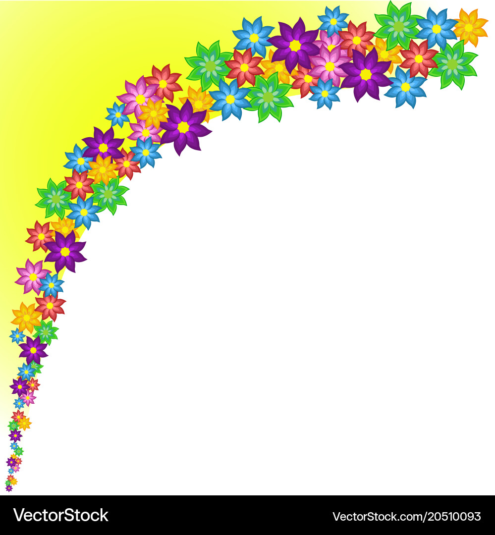 Vibrant Floral Wave Vector Image