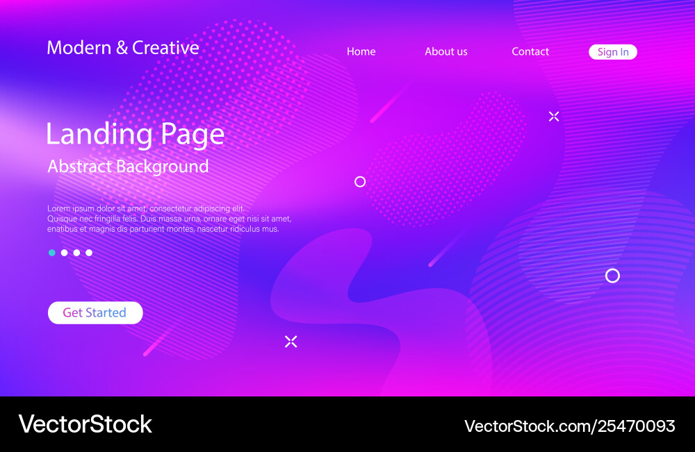 Website landing page science backdrop template vector image