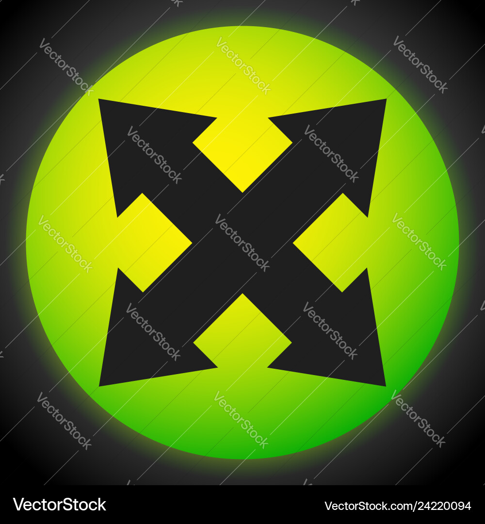 4-way arrow as expand resize adjustment alignment vector image