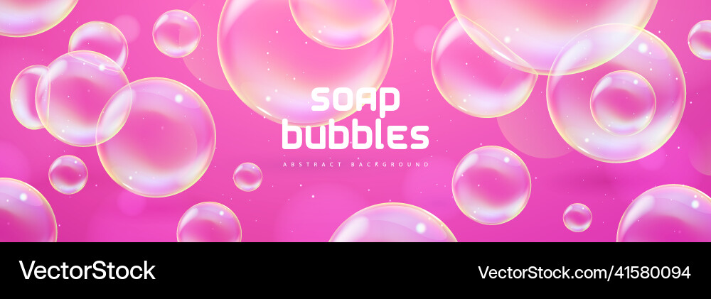Abstract background with realistic soap bubbles Abstract background with realistic soap bubbles vector image
