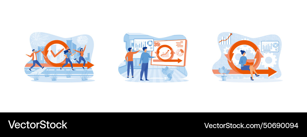 Agile development process scrum task board vector image
