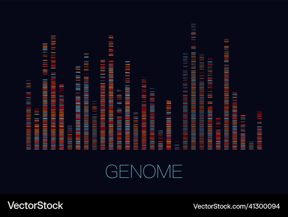 Big genomic data visualization Vector Image